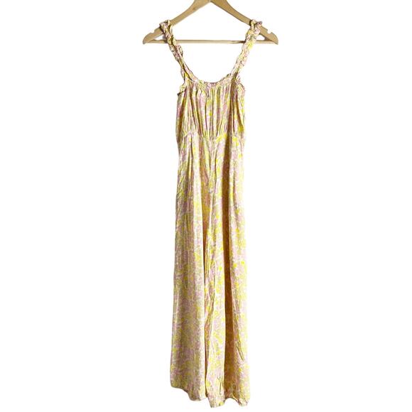 Faithfull the Brand Dolores Ida Floral Print Wide Leg Cropped Jumpsuit Size S - Picture 4 of 12